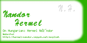 nandor hermel business card